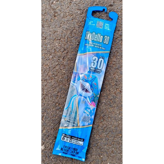 BLUE Shark Kite ocean version SkyDelta 30inch