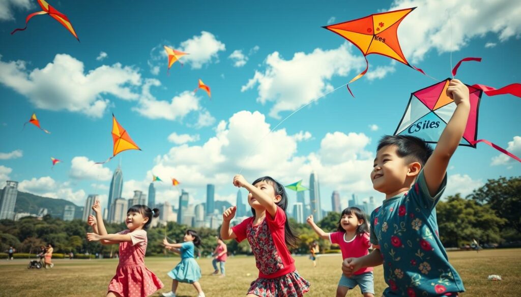 Kite flying in Hong Kong