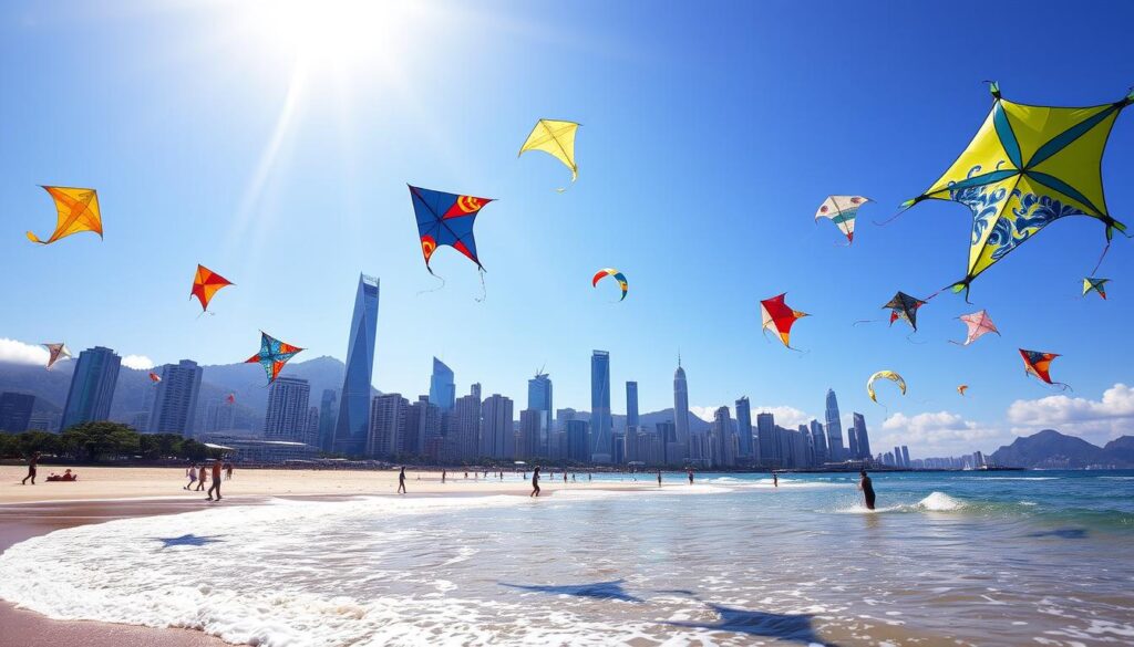 Kites for summer holidays in Hong Kong