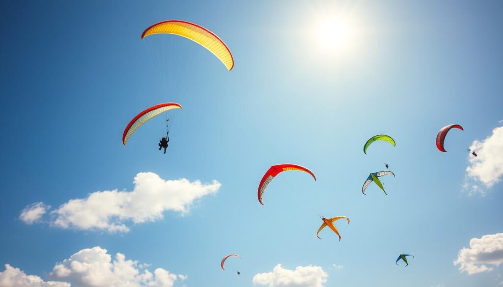 Paragliding vs. kite flying