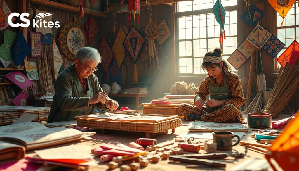 Traditional kite making techniques